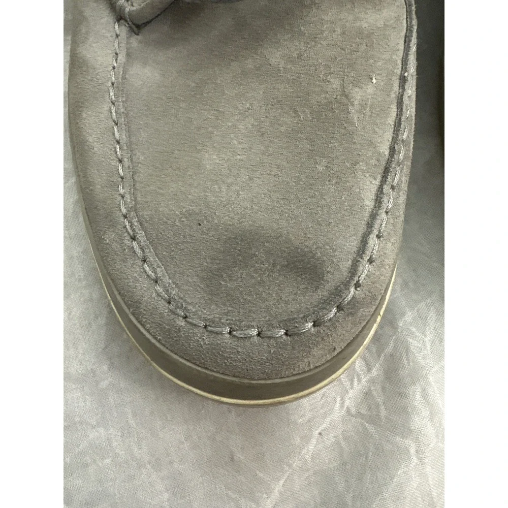 Lacoste Sevrin 7 Suede Leather Casual Boat Shoes Gray‎ Blue Mens Size 12